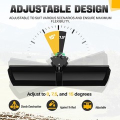 48″ Scrape Blade 2″ Receiver For ATV UTV Adjustable 0 7.5 or 15 Degrees Scraper