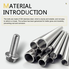 14 PCS Differential Cover Bolts M8 1.25 x 20mm Stainless Steel for Cars