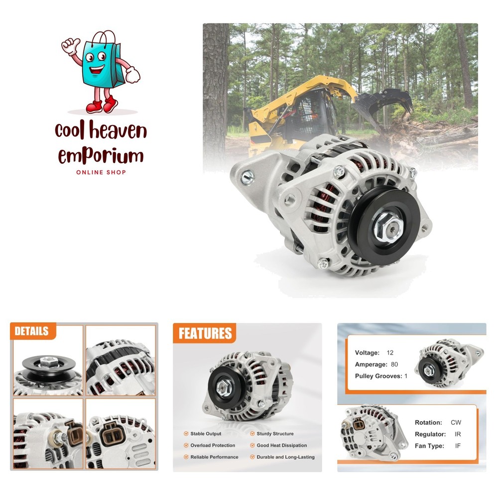 Alternator Compatible with Caterpillar 259D 236D 242D 246D 257D 262D 277D 279…