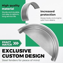HECASA Steel Trailer Fender Round Single Axle 32x9x15″