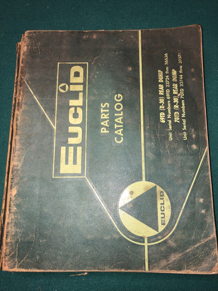 EUCLID General Motors 69TD R-30 70TD REAR DUMP PARTS CATALOG