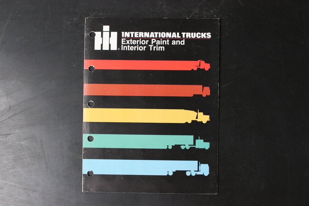 International Trucks Exterior Paint & Interior Trim Sales Brochure 1985 CT-399A