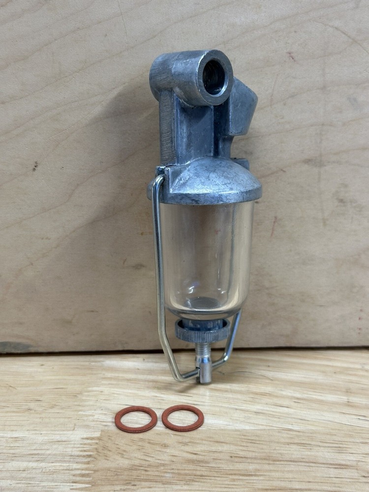 Fuel Sediment Bowl Ford 800, 801, 900, 901, 4000, 7/16 bolt hole 1/4 fuel line