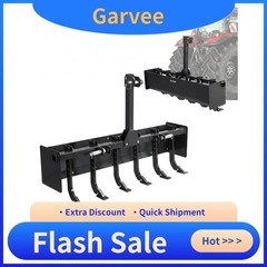 Heavy Duty Land Leveler 55 Inch Box Blade for Tractor, 6 Adjustable Shanks Desig