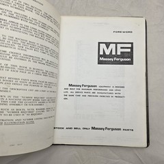Mf 230 Tractor Parts Book Manual Massey Ferguson Genuine Factory Catalog Numbers