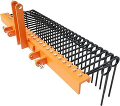60″ 3 Point Pine Straw Landscape Rake Tractor Rake for Cat 0 & Cat 1 Tractors US