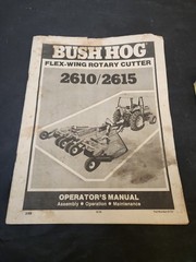 Bush Hog 2610 2615 Flex Wing Rotary Cutter Mower Operators Manual 2/88 ORIGINAL!