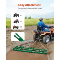 Uimoso 6 ft Towable Drag Harrow for Driveway Grading and Soil Leveling