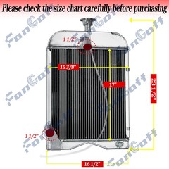 NEW Aluminum Radiator Replacement for Ford 2N 8N 9N Models #8N8005 86551430