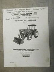 Sims Cab Depot Mounting Instructions for John Deere