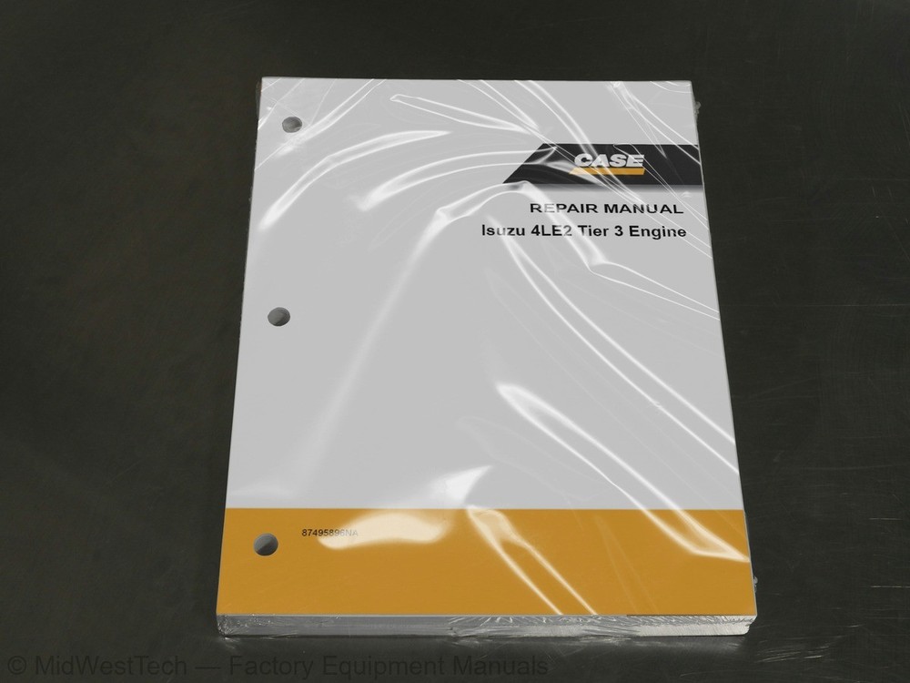 Case Isuzu 4LE2 Tier 3 Engine Service Manual Repair Shop Book