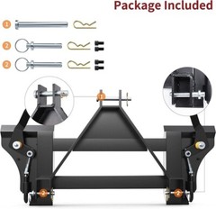 Quick Tach Conversion Adapter 2200lbs Fits 3Pt Cat 1 Tractor -High Quality