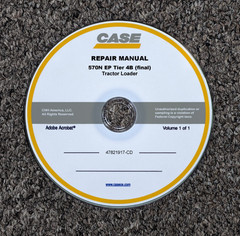 Case Construction 570N EP Tier 4B Tractor Loader Shop Service Repair Manual CD