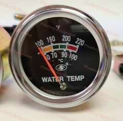 New TRACTOR Oil Amp Temperature Gauge Set W/ CHROME BEZEL for MANY Brands 2″