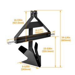 Steel Middle Buster Heavy Duty For Category 1 3 Point Quick Hitch Tractors Plow