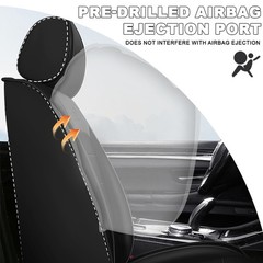 2 Seat Covers Front Only for Sonic 2012-2020 Classic Black