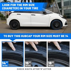14 Inch Universal Snap On Hubcaps Set of 4 Black Matte