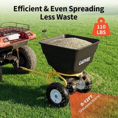 Heavy Duty 110lb Tow Behind Broadcast Spreader ATV Garden Tractor Seed Spreading