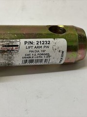 Lift Arm Pin,No 21232, Double Hh Mfg