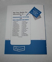 Ferguson TO-30 Operators / Owners Manual, 1951 1952 1953 1954, Massey Ferguson