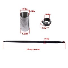 1PCS For Tractor 49″ Square Hay Spike Bale Spear Wide Tine Spike Skid Conus