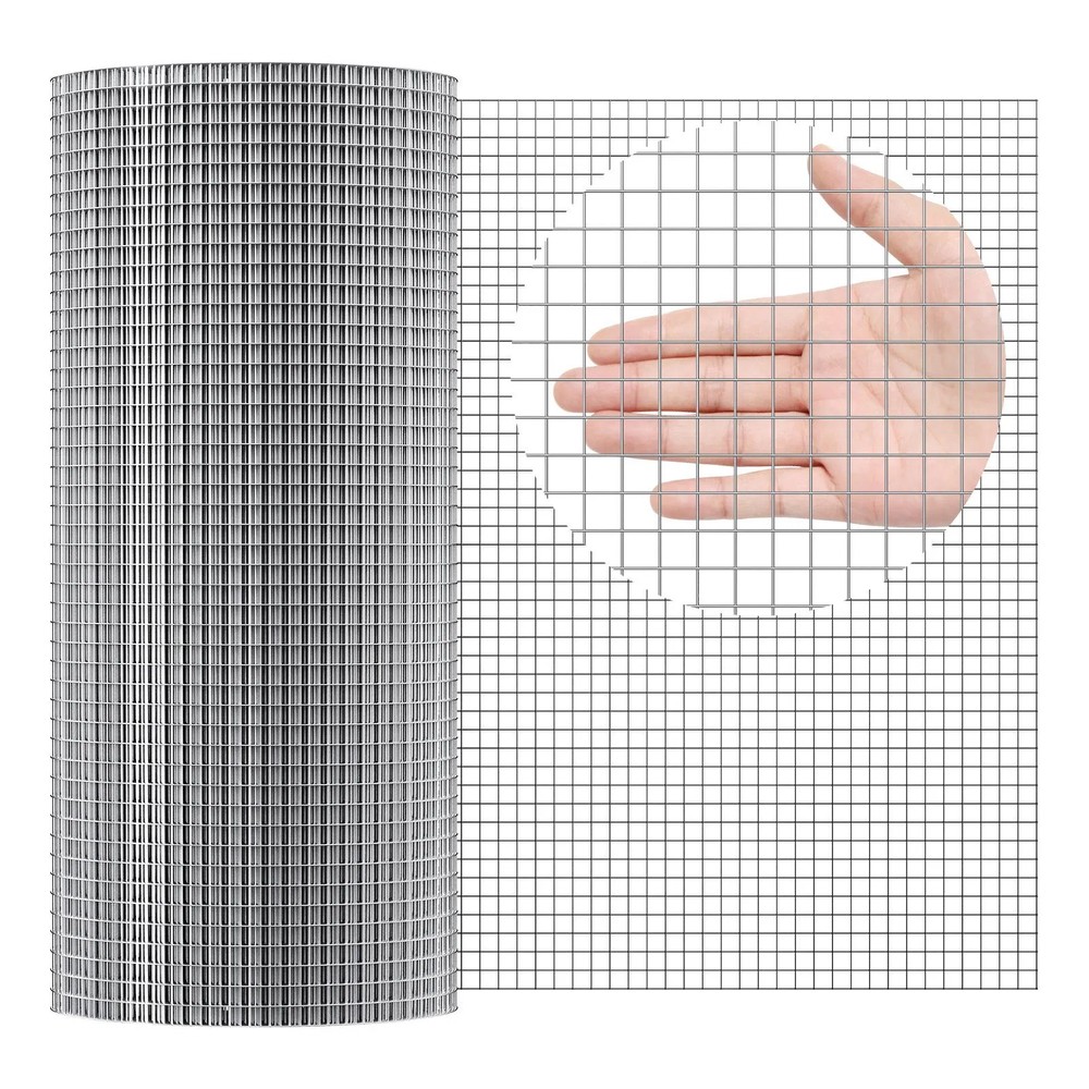 Hardware Cloth, 1/2 inch 24in x 100 ft 19 Gauge, Hot Dipped Galvanized Wire Mesh