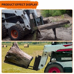 48″ 4000lbs Pallet Fork Frame & Blades Attachment for Skid Steer Kubota Bobcat