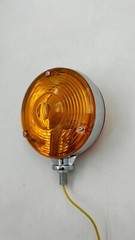 12V Kubota Tractor Chrome Frame Amber Lens Warning Lamp Set Hazard Style