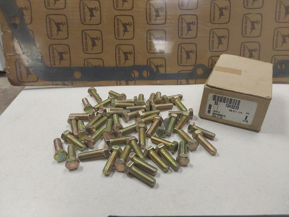 19M3239 NEW JOHN DEERE CAP SCREW 3/8-1 1/4″ LOT OF 50 FREE SHIPPING!