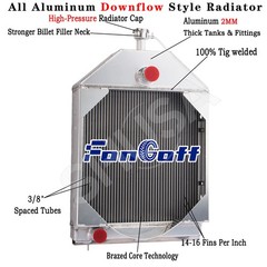 Aluminum 4 Row Radiator For Case 580C 584C 585C 586C,Forklift 584C 585C D77843