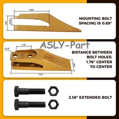 7 – Bobcat Style Skid Steer, Mini Ex Bucket Unitooth Bucket Teeth – 6684447