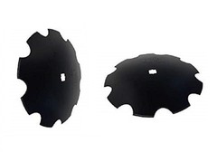 2 of 22″ Notched Disc Harrow Blade 1-1/8″ x 1-1/4″ Square 6 Gauge 5 MM Thick