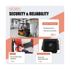 Universal Tractor Seat, Forklift Seat with Seatbelt and Adjustable Backrest H…