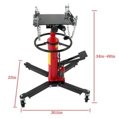 1322-1660lbs Capacity Hydraulic Transmission Jack 2 Stage Adjustable Telescoping