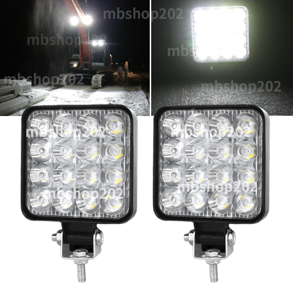 Excavator LED headlights,work lights,spotlights, 3.3 inch LED lights, square 24V