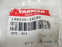 (2) Yanmar 198200-34190 Nut M14 (zz13) c