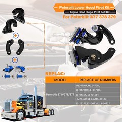 Lower Hood Pivot Kit & Hood Hinge Pivot Bolt Bushing Bracket Kit For Peterbilt