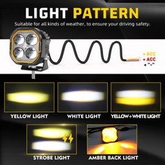 2PCS 3” LED WORK Lights Pods Caterpillar Skid Steers Excavator Forklift Loader