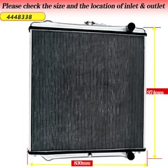 Water Tank Radiator Fit Hitachi Excavator ZX200 ZAX200 ZX270 ZX230 # 4448338