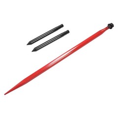 Steel Hay Bale Spear Quick Attach Square W/2 Stabilizers & Sleeves Spike Fork