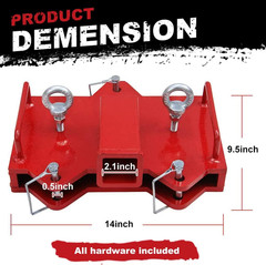 Heavy Duty Forklift Trailer Hitch, 6500Lbs Towing Capacity, 2″ Receiver