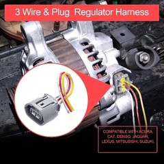 3 Wires Alternator Regulator Harness, 4Pack Alternator Pigtail Color: Style 2