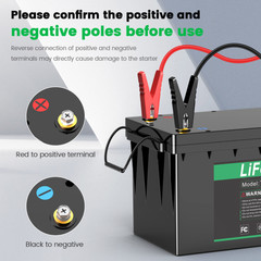 24V 100Ah LiFePO4 Lithium Battery Cycle Deep Built-in BMS for Solar RV Off-grid