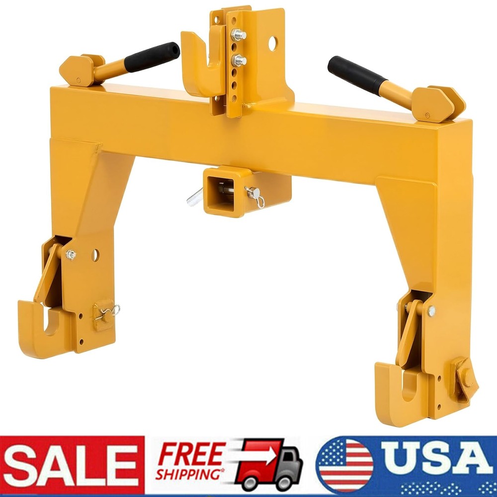 3-Point Quick Hitch Adapter for Category 1-Attachment for Tractor Steel 3000lbs