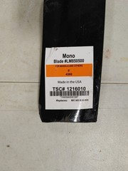 Mono LM850500 TSC #1216010 Rotary Cutter Mower Blade 25″, 5′ Cut (U3G)