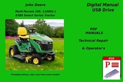 John Deere X580 Multi-Terrain Select Series Tractor Technical Repair & OP Manual