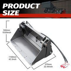 HUAYEE NEW 4-in-1 Multi-Purpose Bucket for Mini Skid Steer Loader Attachments