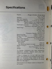 John Deere 216 Walk-Behind Rotary Tiller SN 80,001-120,000 Owner Operator Manual