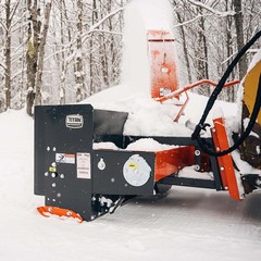 Titan Attachments 6 FT Skid Steer Snow Blower, Quick Tach, Directional Chute