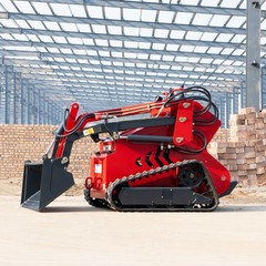 2645lbs Tracked Mini Skid Steer Loader 3-Pumps Dual Level Operation 23HP Engine